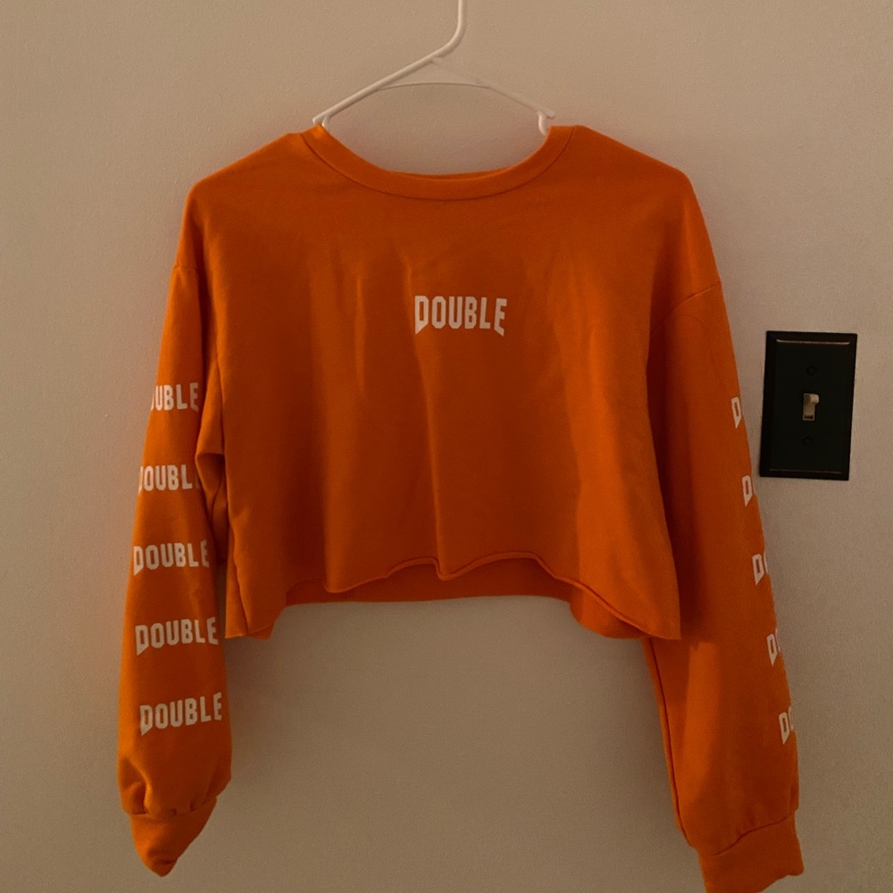 Shein orange crop top size small